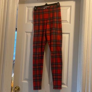 Blackmilk Clothing Red Tartan Toasties (fleece-lined)